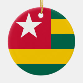 Flagge von Togo Keramik Ornament