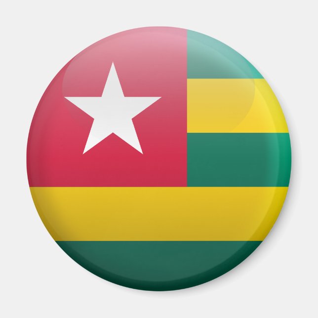 Flagge von Togo Magnet (Vorne)