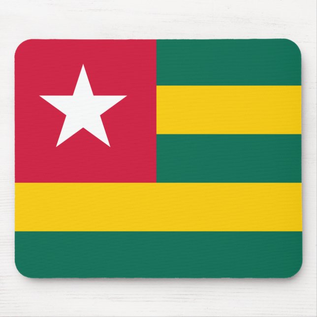 Flagge von Togo Mousepad (Vorne)
