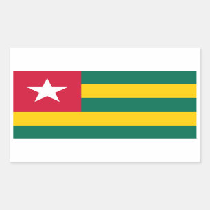 Flagge von Togo Rechteckiger Aufkleber
