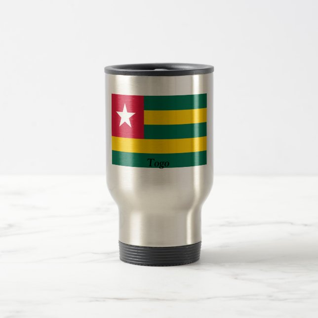 Flagge von Togo Reisebecher (Mittel)