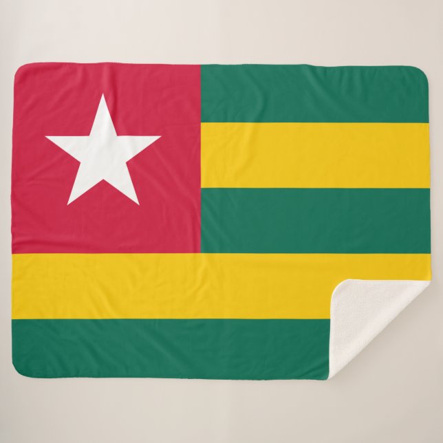 Flagge von Togo Sherpadecke (Vorderseite (Horizontal))