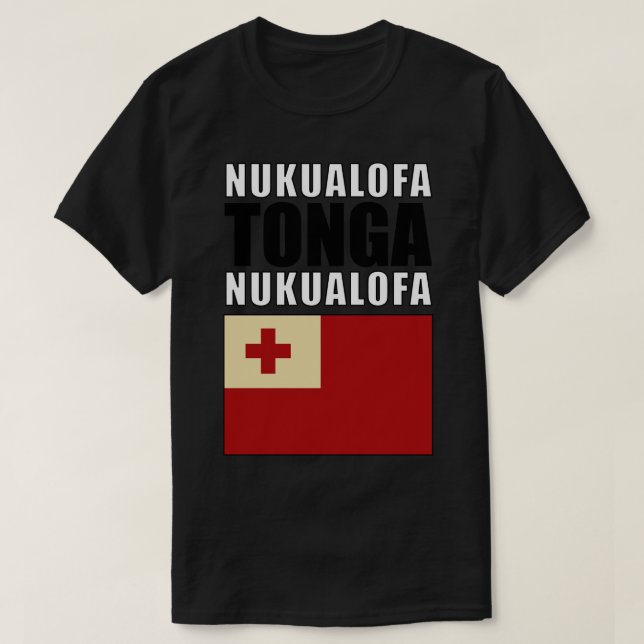 Flagge von Tonga T-Shirt (Design vorne)