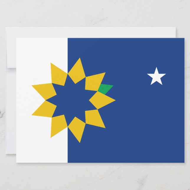 Flagge von Topeka (Kansas) Karte (Vorderseite)