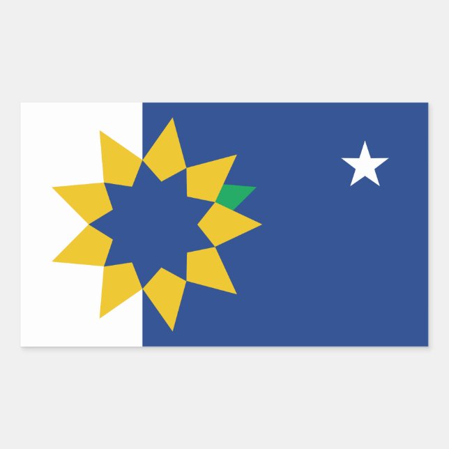 Flagge von Topeka, Kansas Rechteckiger Aufkleber (Vorderseite)