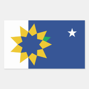 Flagge von Topeka, Kansas Rechteckiger Aufkleber
