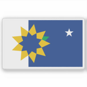 Flagge von Topeka, Kansas, USA Aufkleber