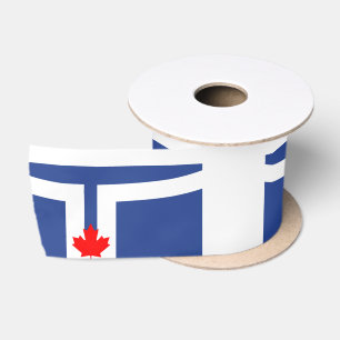 Flagge von Toronto, Ontario Satin Ribbon Satinband