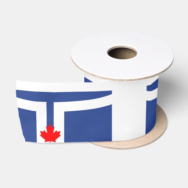 Flagge von Toronto, Ontario Satin Ribbon Satinband (Spule)