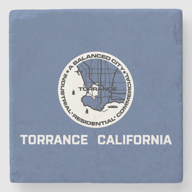 Flagge von Torrance (Kalifornien) Steinuntersetzer (Vorderseite)