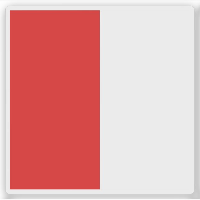 Flagge von Tournai, Belgien Aufkleber (Vorderseite)