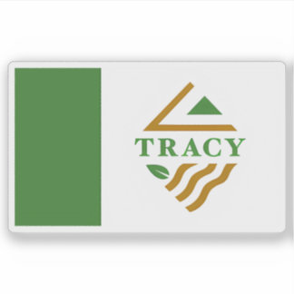 Flagge von Tracy, Kalifornien, USA Aufkleber