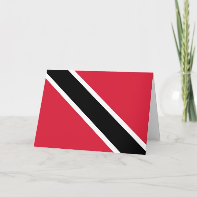 Flagge von Trinidad und Tobago Karte (Vorderseite)