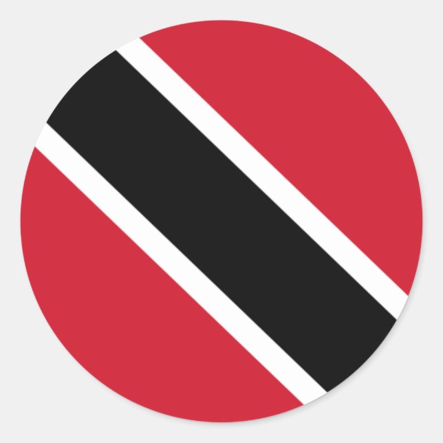 Flagge von Trinidad und Tobago Runder Aufkleber (Vorderseite)
