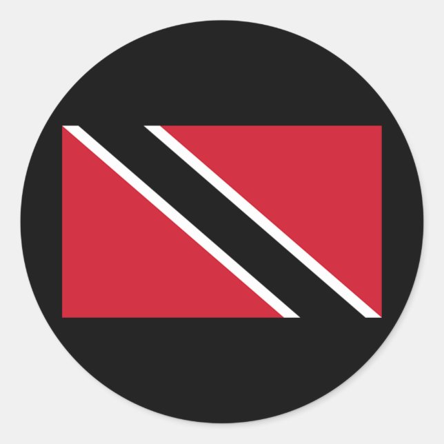 Flagge von Trinidad und Tobago Runder Aufkleber (Vorderseite)