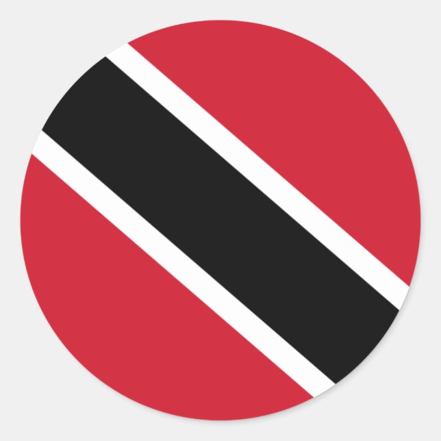 Flagge von Trinidad und Tobago Runder Aufkleber (Vorderseite)