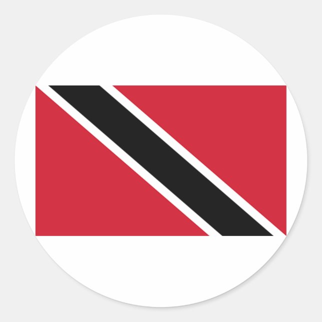 Flagge von Trinidad und Tobago Runder Aufkleber (Vorderseite)