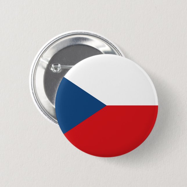 Flagge von Tschechien Button (Vorne & Hinten)