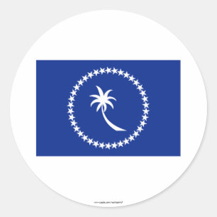 Flagge von Tschuuk Runder Aufkleber