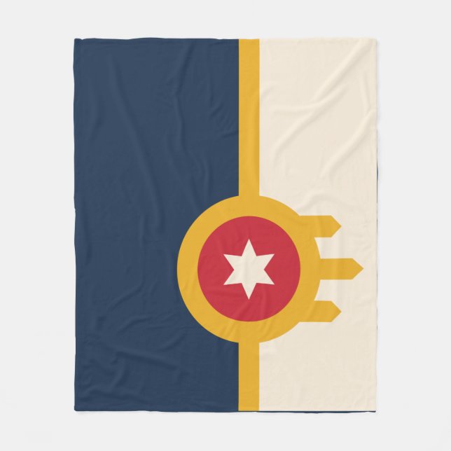 Flagge von Tulsa, Oklahoma Fleecedecke (Vorderseite)