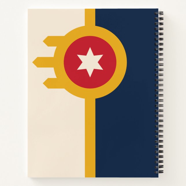 Flagge von Tulsa (Oklahoma) Notizbuch (Rückseite)
