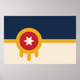 Flagge von Tulsa (Oklahoma) Poster
