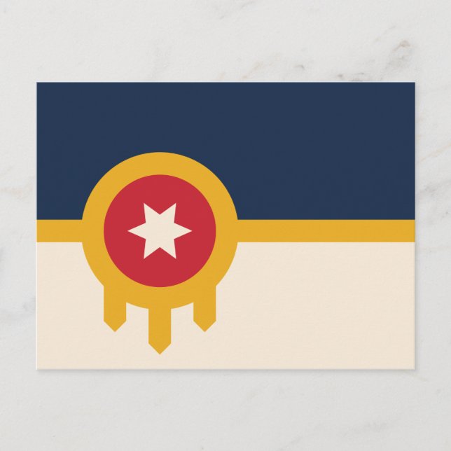 Flagge von Tulsa (Oklahoma) Postkarte (Vorderseite)