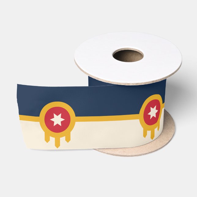 Flagge von Tulsa (Oklahoma) Satinband (Spule)