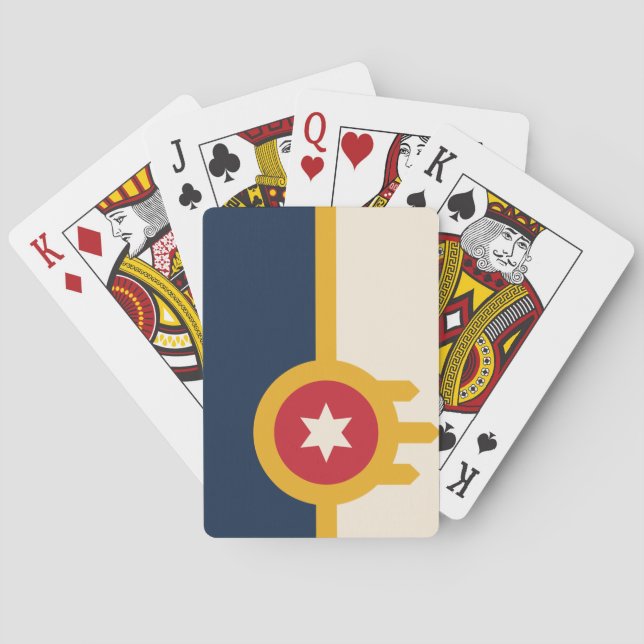 Flagge von Tulsa, Oklahoma Spielkarten (Rückseite)