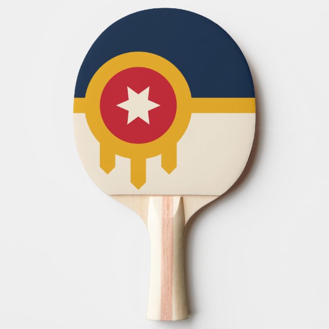 Flagge von Tulsa, Oklahoma Tischtennis Schläger (Vorderseite)