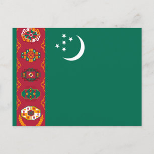 Flagge von Turkmenistan Postkarte