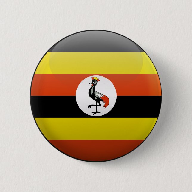 Flagge von Uganda Button (Vorderseite)