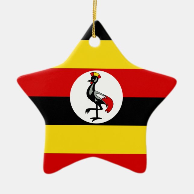 Flagge von Uganda Keramikornament (Vorne)