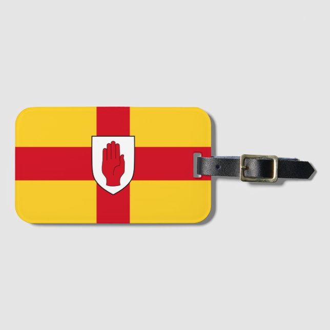 Flagge von Ulster Gepäckanhänger (Vorderseite (Horizontal))