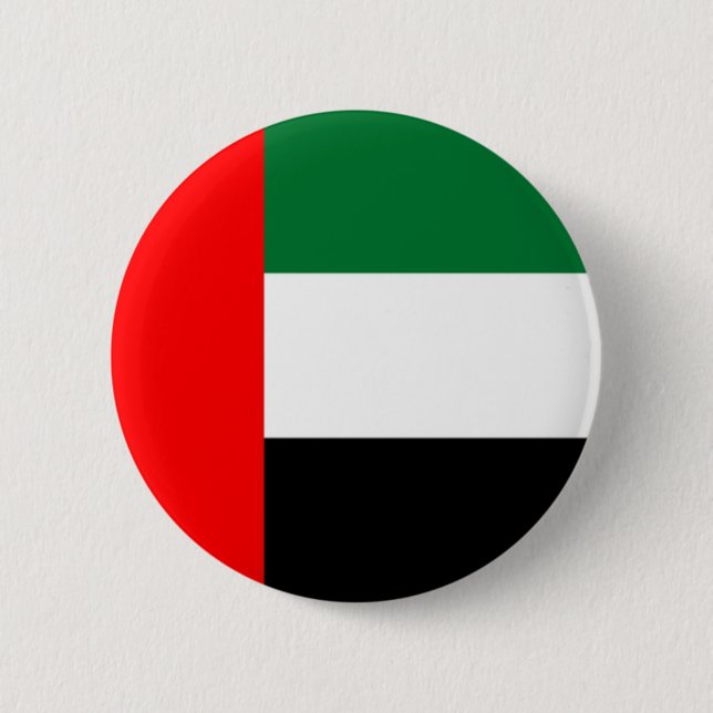 Flagge von United Arab Emirates auf Button (Vorderseite)