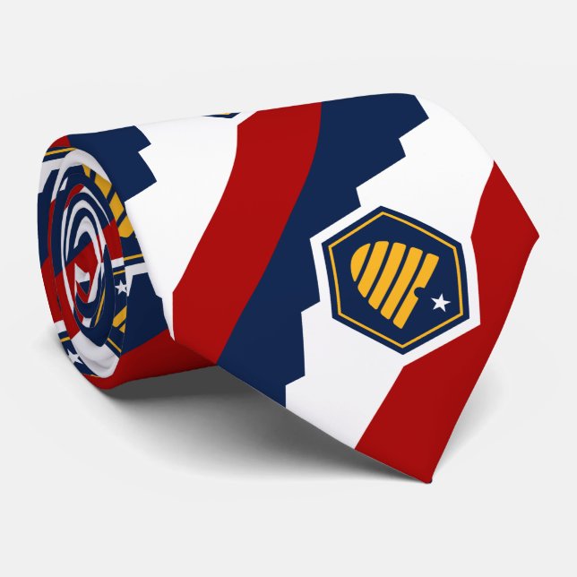 Flagge von Utah (Beehive Flag) Krawatte (Gerollt)