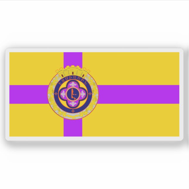 Flagge von VagharShapat, Republik Armenien Aufkleber (Vorderseite)