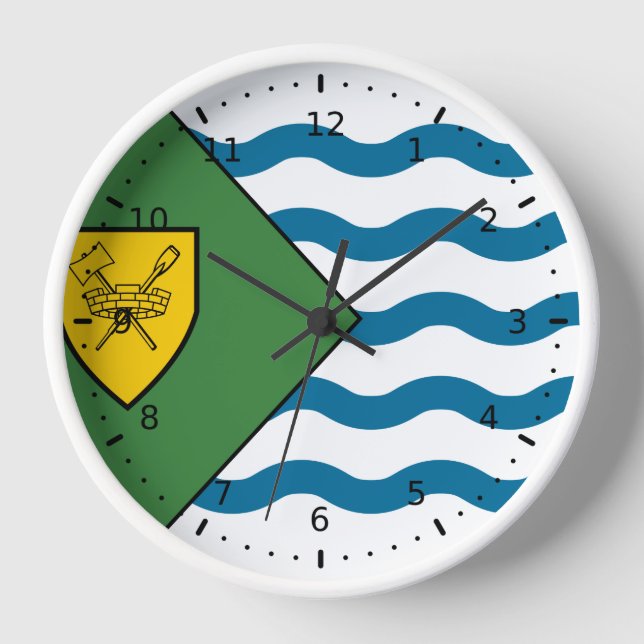 Flagge von Vancouver, British Columbia Uhr (Vorderseite)