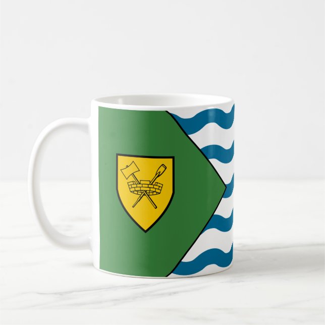 Flagge von Vancouver - Kanada Kaffeetasse (Links)
