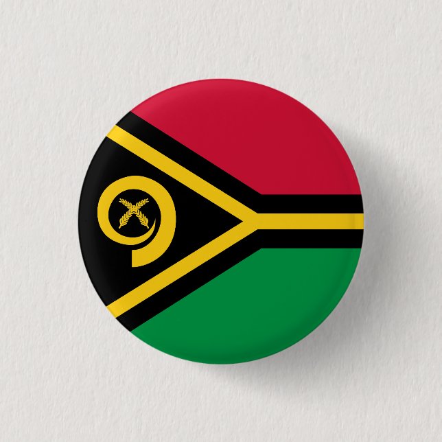 Flagge von Vanuatu Button (Vorderseite)
