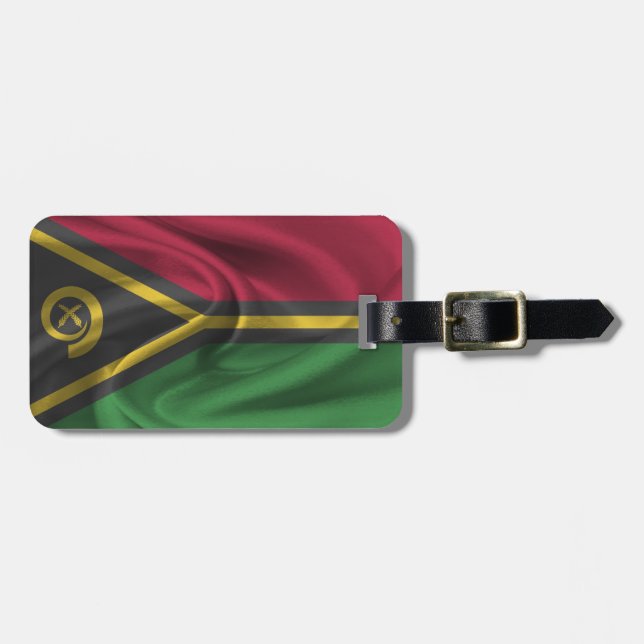 Flagge von Vanuatu Gepäckanhänger (Vorderseite horizontal)