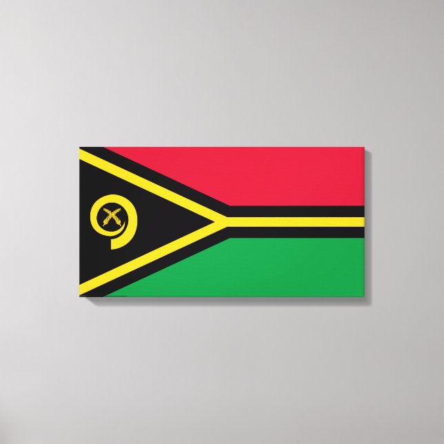 Flagge von Vanuatu Leinwanddruck (Vorderseite)