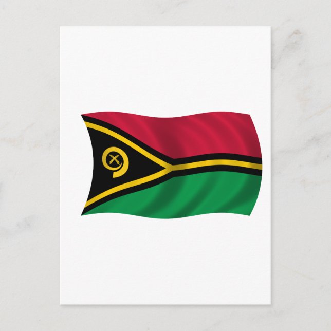 Flagge von Vanuatu Postkarte (Vorderseite)
