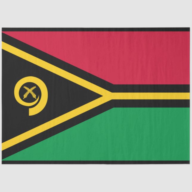 Flagge von Vanuatu Seidenpapier (Vorderseite)