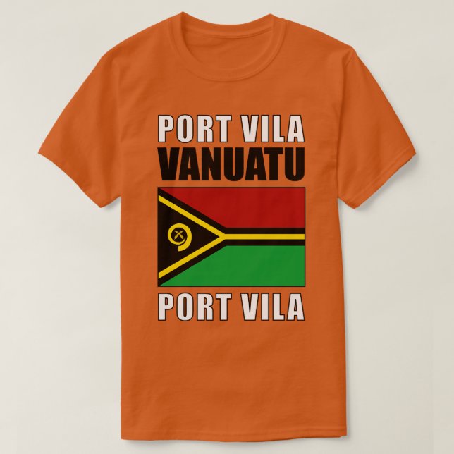 Flagge von Vanuatu T-Shirt (Design vorne)