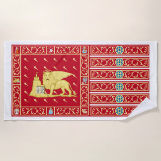 Flagge von Venedig, Italien (Venezia, Venetien, It Strandtuch