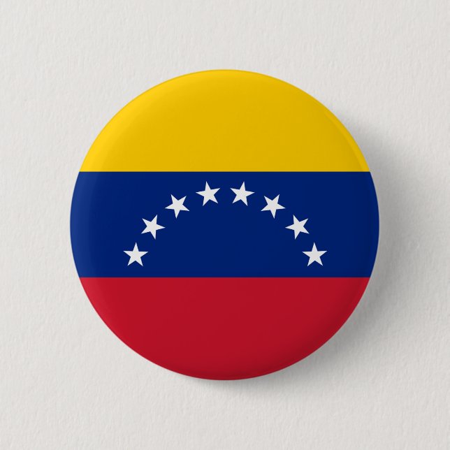 Flagge von Venezuela - Bandera Venezolana Button (Vorderseite)