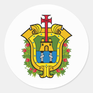 Flagge von Veracruz Runder Aufkleber