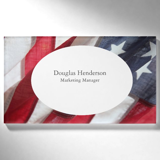 Flagge von Vereinigten Staaten Namenschild (Vorderseite)