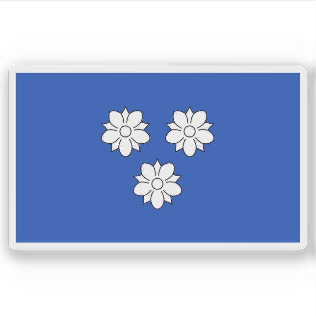 Flagge von Viersen, Deutschland Aufkleber (Vorderseite)